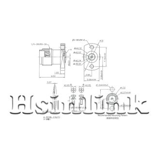 HS-SMAF(2H) Microstrip For PCB Connector (27G)_L9.53_Web2